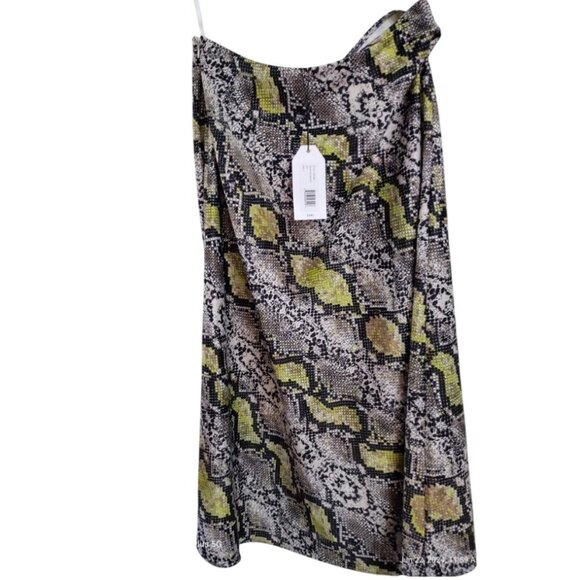 Universal Standard CeeCee Python Midi Bias Skirt Sz 38 (4XL) Womens Satin Slip S - Picture 10 of 10